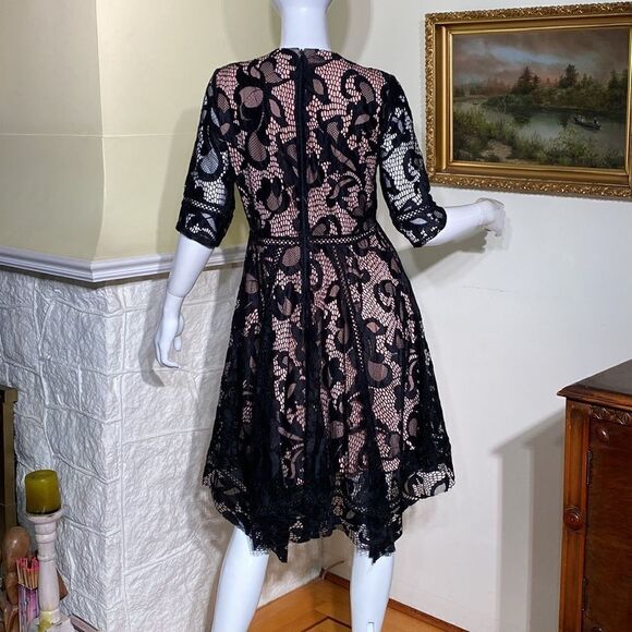 Taylor For A Pea In The Pod Lace Maternity Dress 50’s Rockabilly Dress - Picture 3 of 9